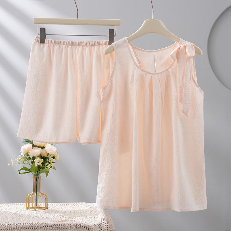 2025 Cloud Cotton Women's Pajama Set - Tank Top & Shorts, High-End Loose Casual Homewear