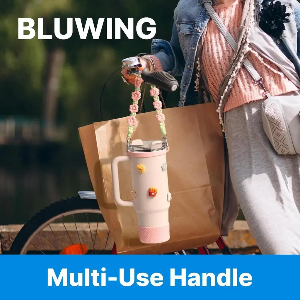 Portable Water Bottle Handle with Strap for Towels Leak Proof Packaging Carrying Strap Coffee Milk Tea Cup For Hydro Flask
