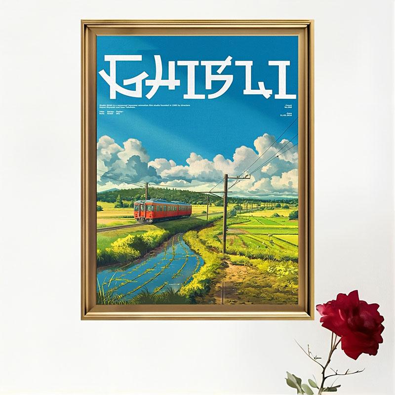 

1 шт. Хаяо Миядзаки Ghibli Знаменитые блюда Винтажный холст Постер Арт-принт Аниме стиль Домашний декор Идеальный подарок Прекрасный декор для комнаты 21cm×30cm NoFrame