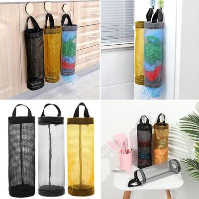 Wall Mounted Garbage Bags Dispenser Trash Hanging Storage Grocery Organizer  Kitchen Bathroom