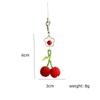 Minimalist Cute Cherry Phone Charm Strap Handmade Beaded Delicate Bag Keychain Lanyard For Airpods