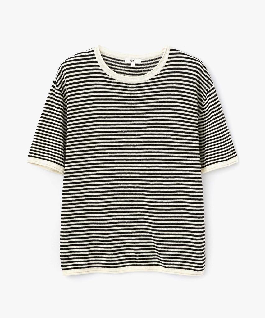 WMC Striped Short Sleeve Knit_Black