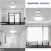 14 Zoll 24W E27 Fassung Unsichtbarer Deckenventilator Haushalt Faltbare Flügel Kleiner Abluftventilator Elektrischer Deckenventilator Mit Licht