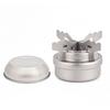 Portable Mini Titanium Alcohol Stove with Lid Cross Stove Stand Rack Outdoor Camping Hiking Backpacking Cooking Alcohol Stove