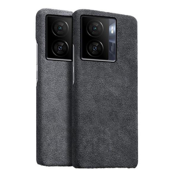Luxury Suede Half-Cover Case for iQOO Z6 - Ultra-Thin Protection