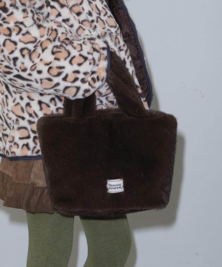 Opening Sunshine Soft Fur Tote Bag_Brown