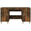 Vidaxl Desk, Smoked Oak, 140X50X75 Cm, Wood-Based Material