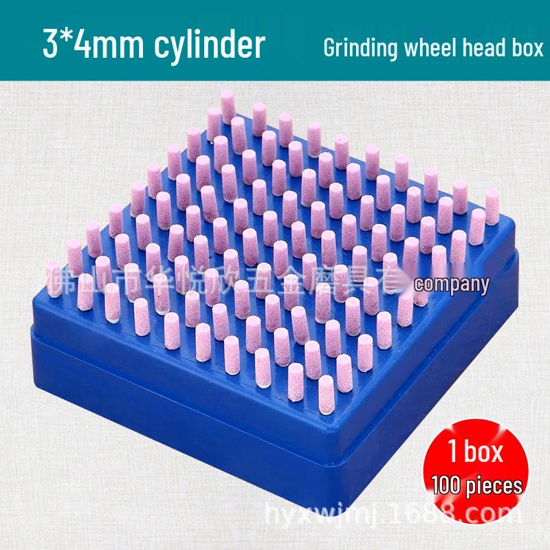 FY Red Corundum Grinding Head 3mm for Metal Mold with Chrome Steel & Ceramic Wheel.