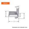 3Pcs Aluminum Locking Point Cutoff Window Heightening Block European Standard 13.5 Slot Adjustable Lock Base Hardware