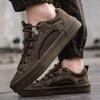 New spring and summer men's and women's casual tooling shoes breathable mesh casual board shoes pigskin top layer hot-selling popular board shoes