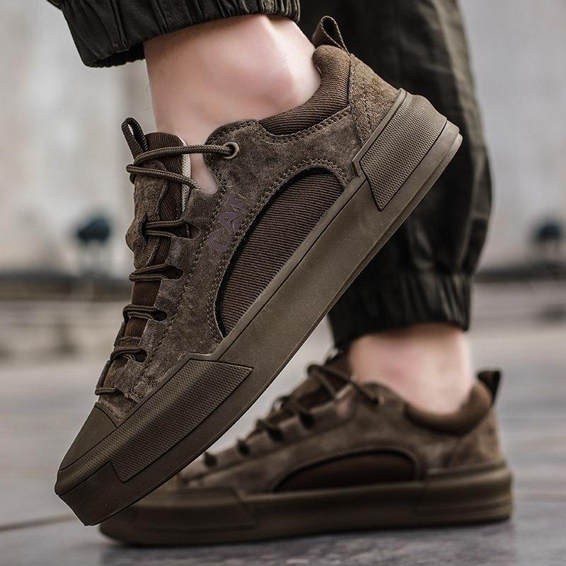 New spring and summer men's and women's casual tooling shoes breathable mesh casual board shoes pigskin top layer hot-selling popular board shoes