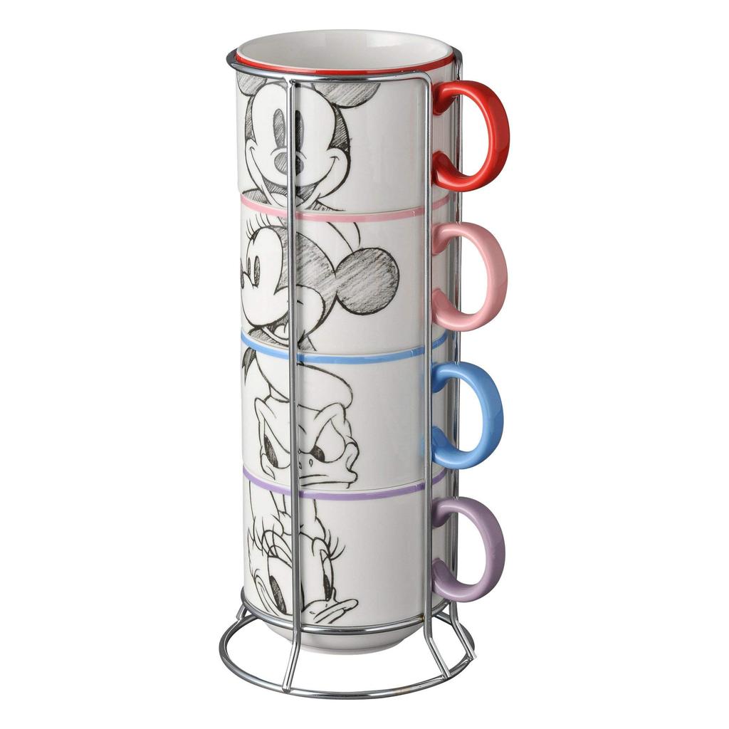 Francfranc Disney Tower Sketch Insulated Disney Set Mugs, Mugs, 4-Piece