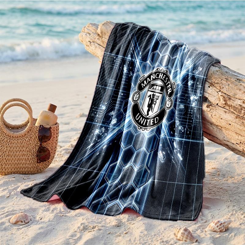 Asciugamano da Spiaggia in Microfibra con Stampa Manchester United Asciugatura Rapida Assorbente Grande Asciugamano per Spiaggia Nuoto Viaggio