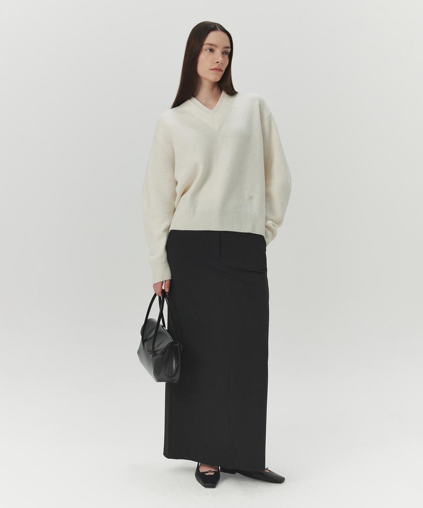 Leuba Double V-Neck Knit - Off White