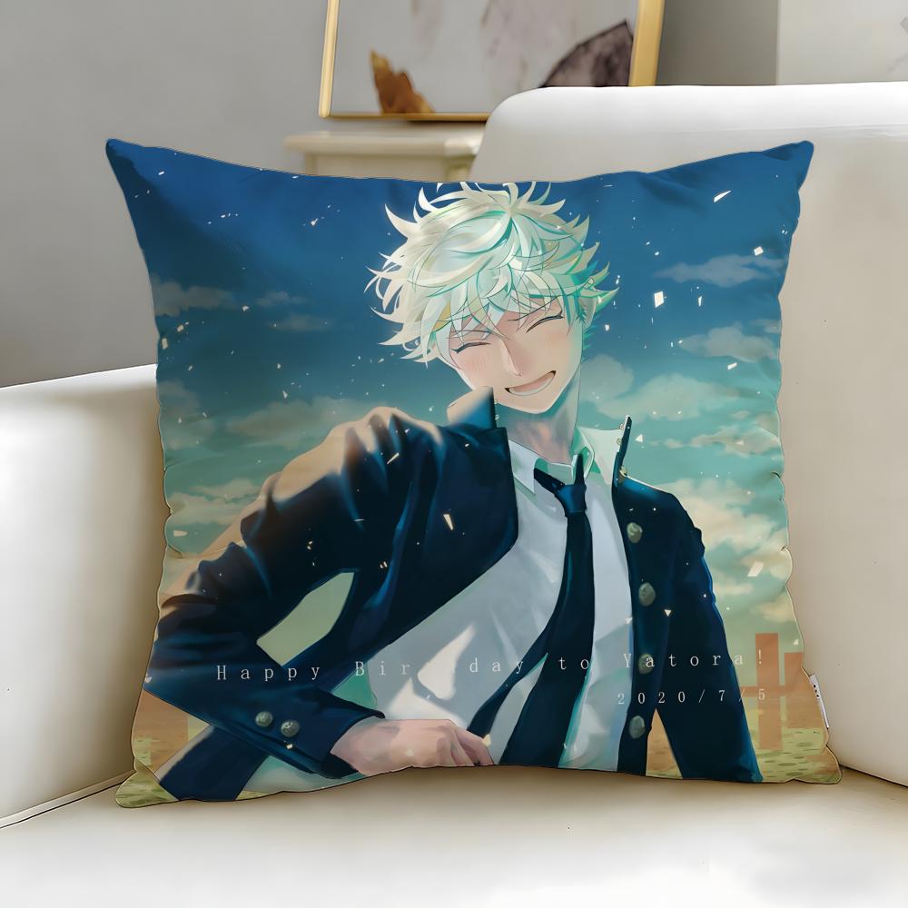 Anime Blue Period Cushion Cover Soft EasyWash Pillow Case Versatile for Couch Bed Travel and Office