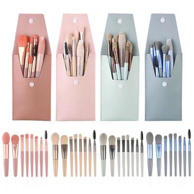 8-Piece Soft Bristle Makeup Brush Set for Beginners - Portable Eyeshadow & Foundation Brushes