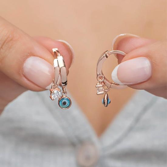 

Кольцо из розового серебра 10 мм Серьги от сглаза ярко-розовый