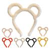 Frauen Winter Dicke Plüsch Stirnband Runde Bär Ohren Make-Up Haar Hoop Elastische Candy Farbe Kopfbedeckungen Haar Zubehör
