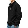 Men's Casual Half-Zip Stand Collar Sweatshirt Loose Fit Big Size for Everyday Wear