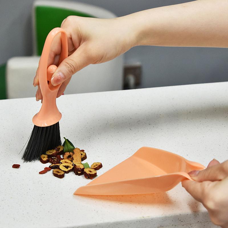 Mini Broom Dustpan Set Desktop Clean Brushes Table Keyboard Drawer Corner Clean Tool Household Cleaning Tools Small Gap Brush