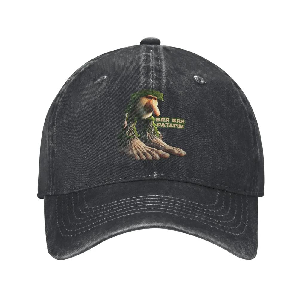 Brr Brr Patapim Meme Unisex Baseball Caps Italian Brainrot Memes Distressed Washed Hats Cap All Seasons Travel Gift Snapback Hat