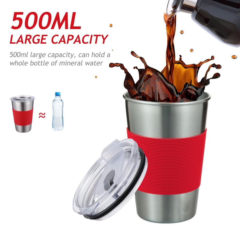 Kids Stainless Steel Sippy Cup With Straw Lid 500ml