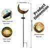 Garden Solar Lawn Lights Crescent Moon Metal Garden Stake LED Glass Crackle Ball Lawn Yard Art Decor Landscape Sun LED Lamp 2025