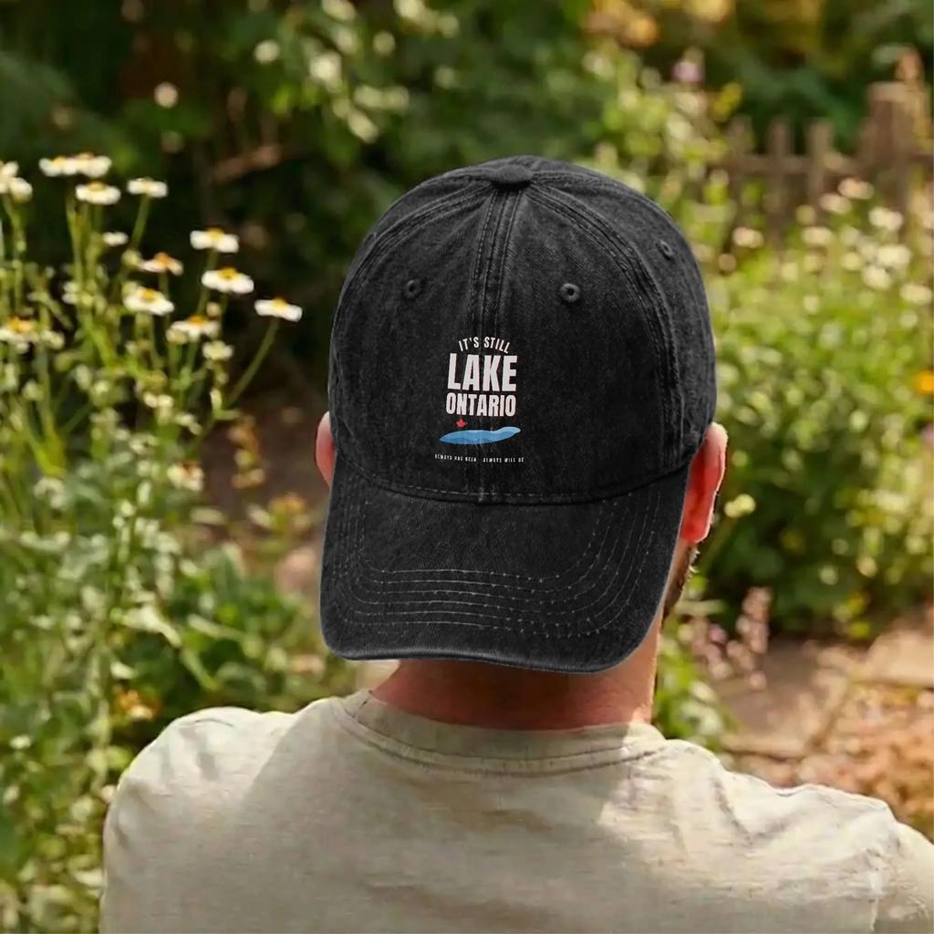 Great Lakes Still Lake Ontario Men Women Unstructured Baseball Cap Souvenir Distressed Denim Hats Workouts Adjustable Snapback