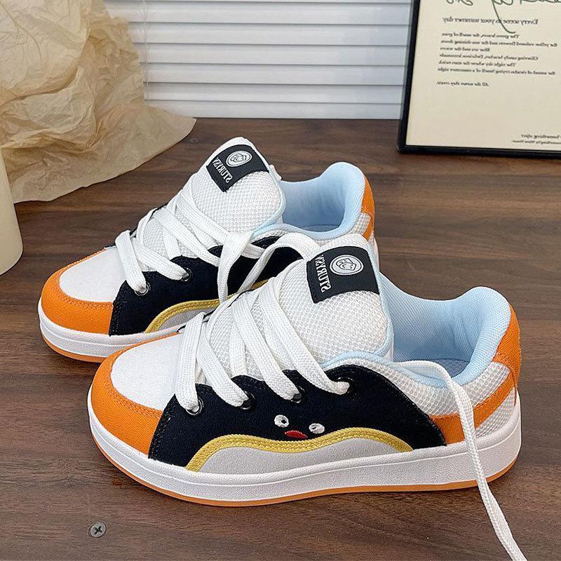 

Оригинальные универсальные спортивные и повседневные кеды в гонконгском стиле, весна 2025, новая нишевая цветовая гамма, платформа, кеды-буханки, инс-тренд 40 оранжевый