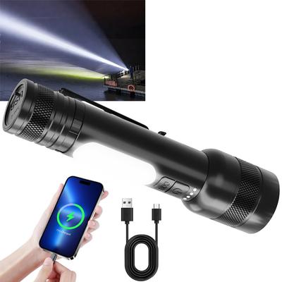 Leistungsstarke Taschenlampe zur Katastrophenvorsorge COB Arbeits-Handlampe mit 9 Dimmstufen und USB IP56 Wasserdicht und Große Leistungsstarke Hohe SOS Aluminium