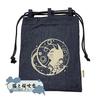 [Edo-ten] Shingen-bukuro (Drawstring Bag) with Discharge-Printed Cat Pattern, Cotton 100%, Shijira W