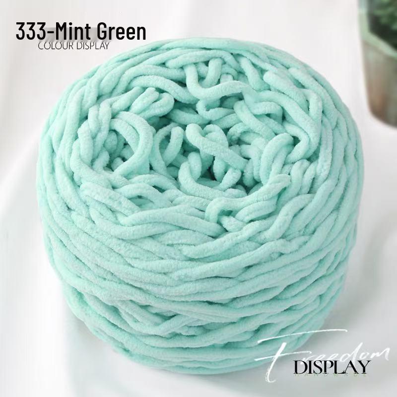 New 3.8 Liang Colored Ice Yarn: Thick Single-Strand for Crochet - Ideal for Shoes, Slippers, Scarves, and Seat Cushions.