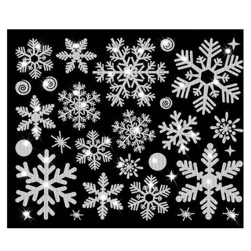 Wandaufkleber, dekorative Glasaufkleber, elektrostatische Weihnachten, schöne schicke Schneeflocken-Fensteraufkleber, charmant