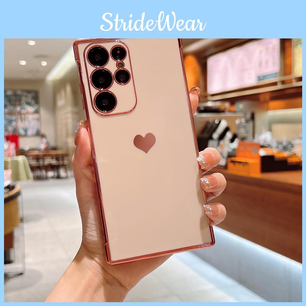 For Samsung S25 Solid Color Silver Heart Pattern Tpu Phone Back Protective Case With Elegant Design For Teenagers