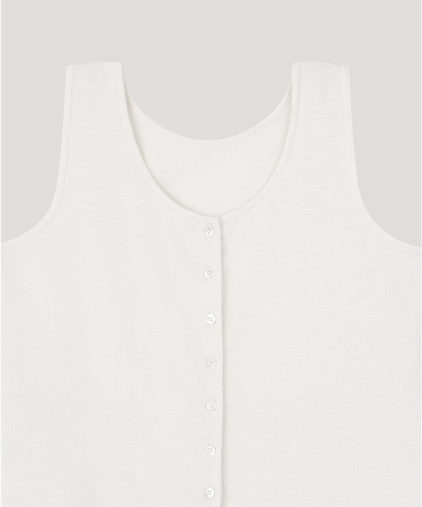 Deolil Button Sleeveless Knit_Ivory