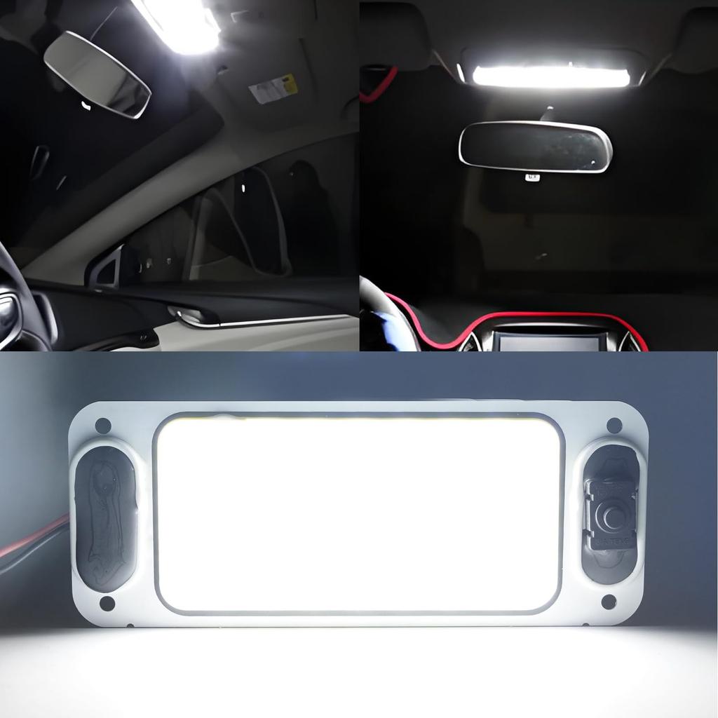 Qasim LED Room Lamp, Cargo Light, Car Lighting, Universal Use, Switch Included, Double Sided Tape Included, For Cars (4)