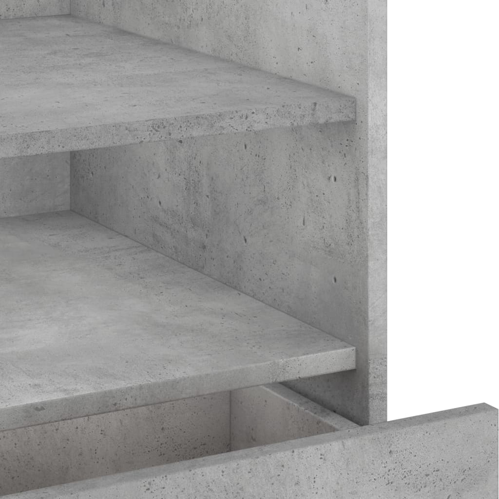 Nightstand Concrete Grey 45x50x50 cm Particleboard