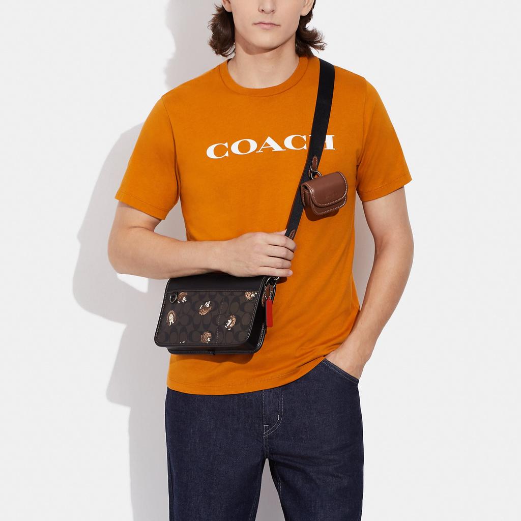 New COACH Heritage With Cow Leather Combo Bag, Shoulder Bag, Crossbody Bag Medium Men's Brown CC131-QBMAA