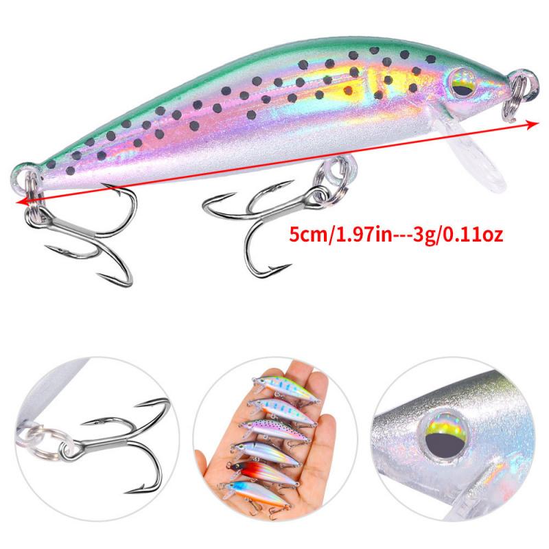 5CM3GFloating Minnow Lua Lure for Stream Fish, Special for Bass, Mandarin Fish, Topmouth Culter, Universal for All Swimming Laye