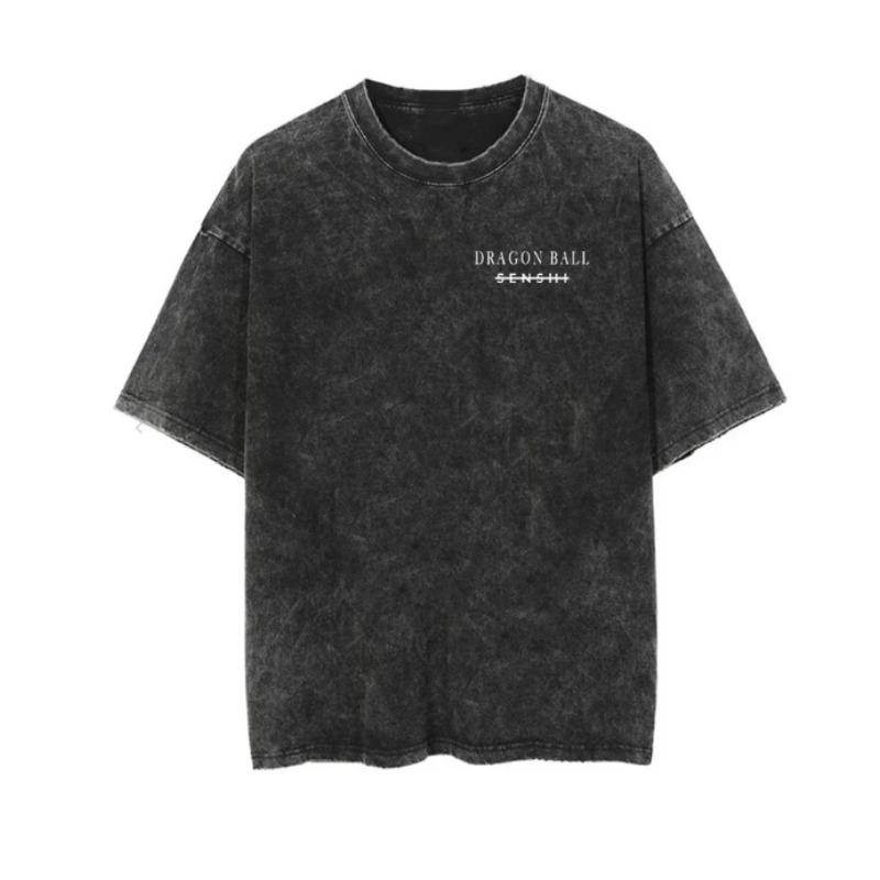 

2025 Уличная футболка Харадзюку с принтом в стиле ретро-аниме из хлопка, мужская, летняя, с коротким рукавом XL