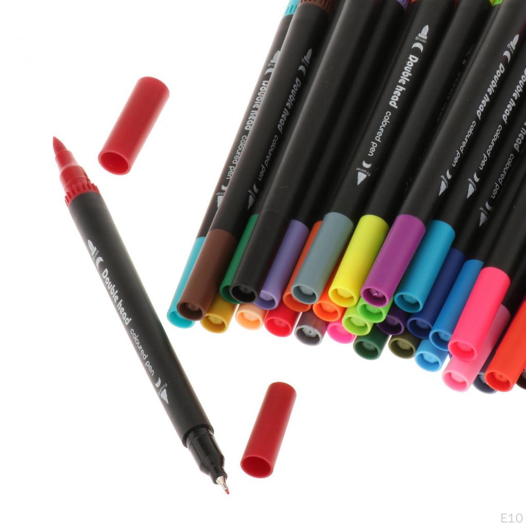 Double Tip Brush Pen Set for Watercolor, Acrylic Painting Pens, Color Marking Pens Artist, Craft