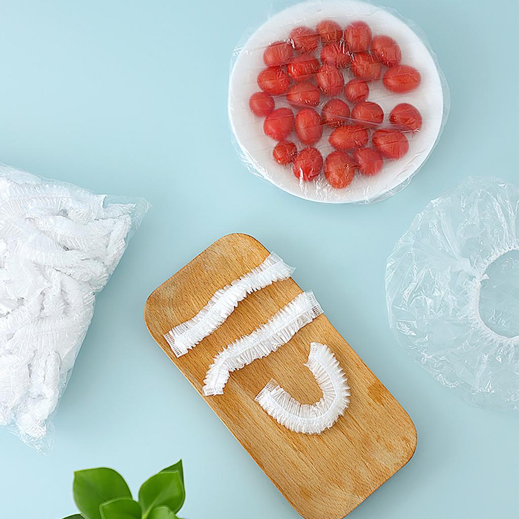 Universal Fresh Storage Bags, Stretch Plastic Food Covers For Meal (200 Pc)