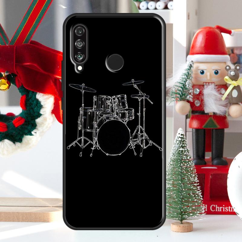 Musical Instrument Drum For Huawei Nova 9 10 SE 11 Pro Y60 Y70 Y90 Y61 Y91 Y72 Y73 12i 11i 8i P20 P30 P40 Lite Case