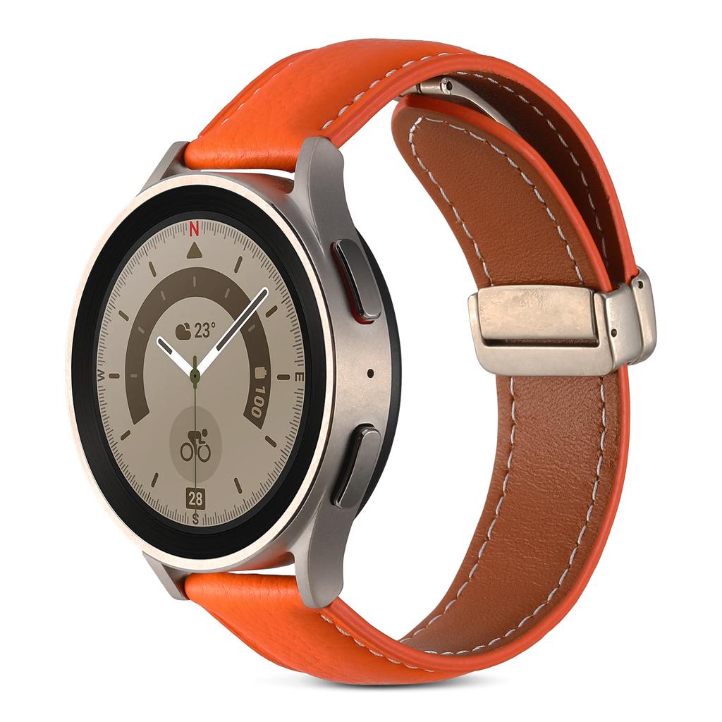 22mm 20mm Leather strap For Samsung Galaxy Watch 6/4/5/5 Pro Classic Huawei watch 4/3/GT3 Magnetic Band Amazfit GTR/GTS 4 Correa