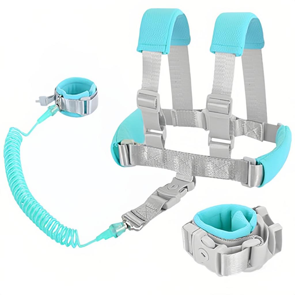 2in1 Infants And Children's Loss Prevention Belt Traction Rope Baby Loss Prevention Bracelet 1.5mSpring Rope Walking Baby Safety