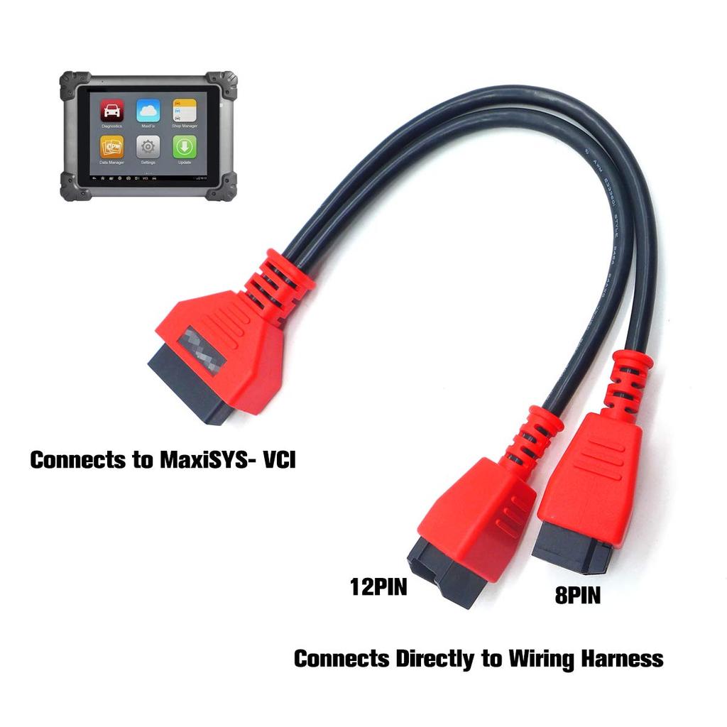 TIKSCIENCE Cable Adapter Chrysler 12+8 Programming Cable Connector for Autel DS808 Maxisys MS905 906 908 PRO Elite Autel