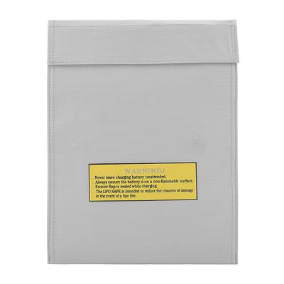Fireproof Bag Li Po Battery Safety Portable Two Size Pouch Charging Sack(Silver S)