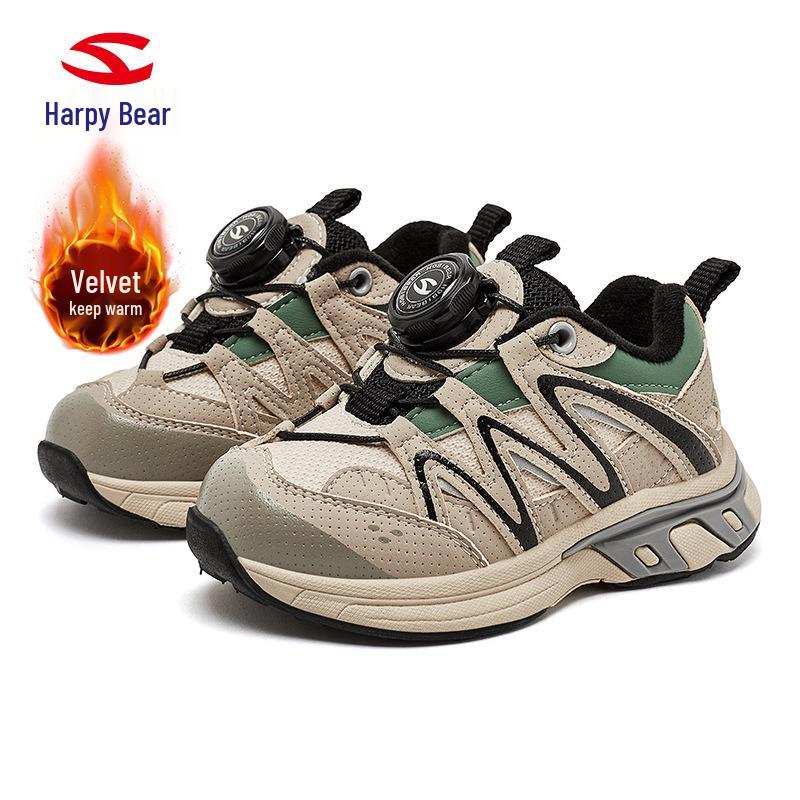 Happy Bear Plush-Lined Toddler Boys  Winter Sports Shoes Size 24 хаки