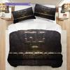 Rammsteins Industrial Rock Legacy Three-piece Set (1 * Duvet Cover + 2 * Pillowcase, Without Core) 2D Flat Soft and Comfortable Bedding Set