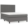 3142849 vidaXL Divan-lit Avec Matelas Gris 140x200 Cm Similicuir